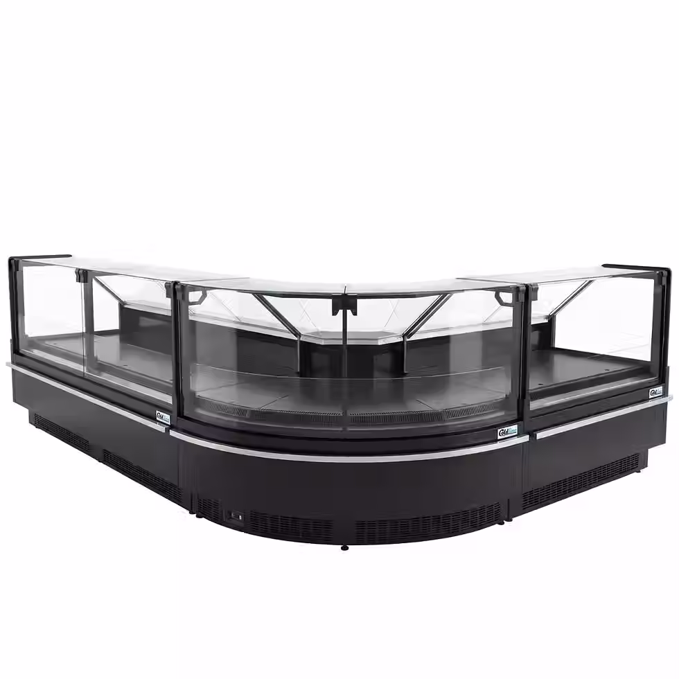 Thumbnail: 52" Deep Depth Refrigerated Flat Straight Glass Meat Deli Case with Rear Storage