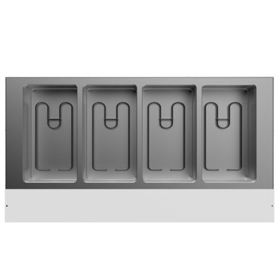 Thumbnail: 60" Four Well Electric Hot Food Steam Table with Lighted Sneeze Guard and Enclos