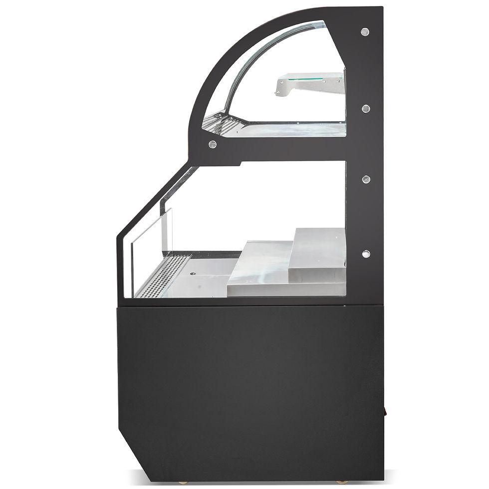 Thumbnail: 48" Black Dual Service Open Air Display Case Merchandiser