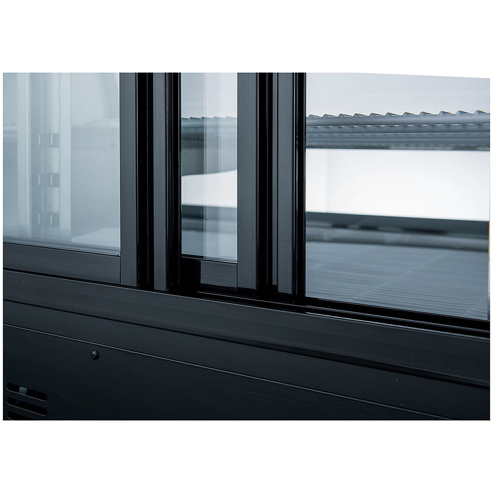 Thumbnail: 80" Refrigerated Curved Glass Deli Meat Display Case, Stainless Steel