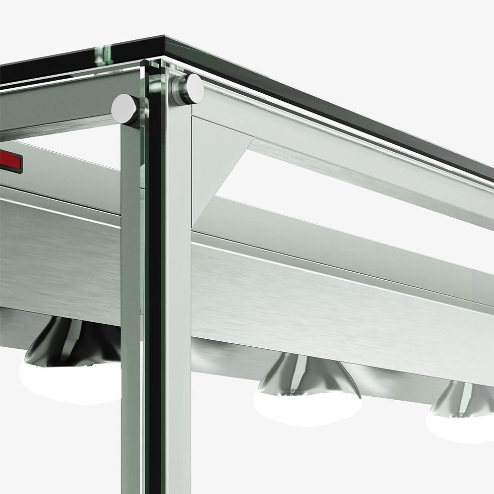 Thumbnail: 74" Five Well Electric Hot Food Steam Table with Lighted Sneeze Guard and Enclos
