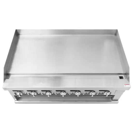 Thumbnail: 48" Commercial Countertop Gas Raised Griddle Broiler Combo - 126,000 BTU