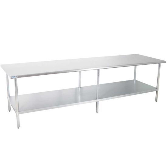 24"D x 84"L Stainless Steel Worktable with Undershelf