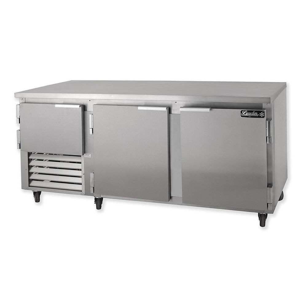 72" Undercounter Worktop Freezer, Low Boy