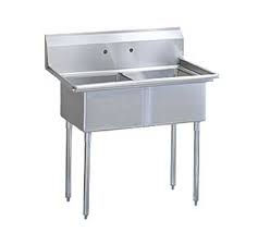 35" 2 Compartment Sinks with 15" x 15"