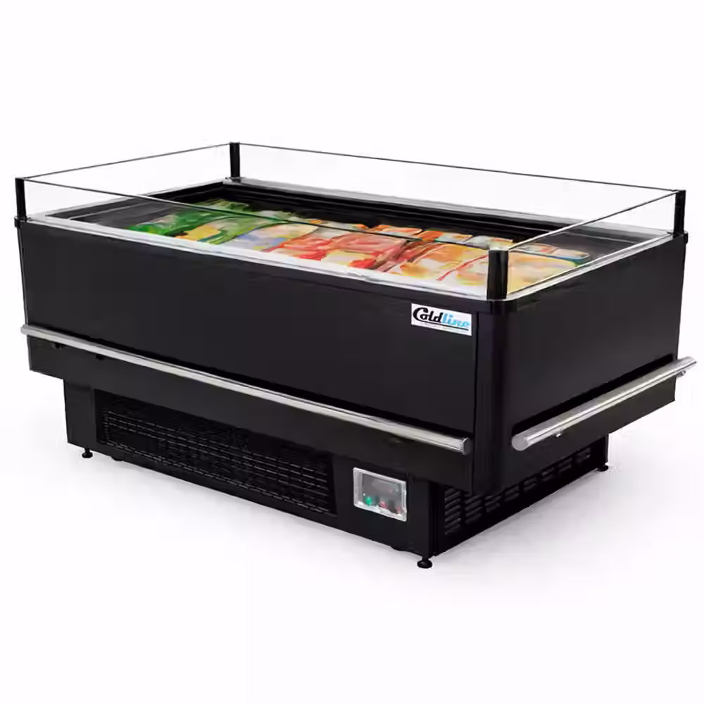 62" Open Air Dual Temperature Refrigerator and Freezer Island Merchandiser