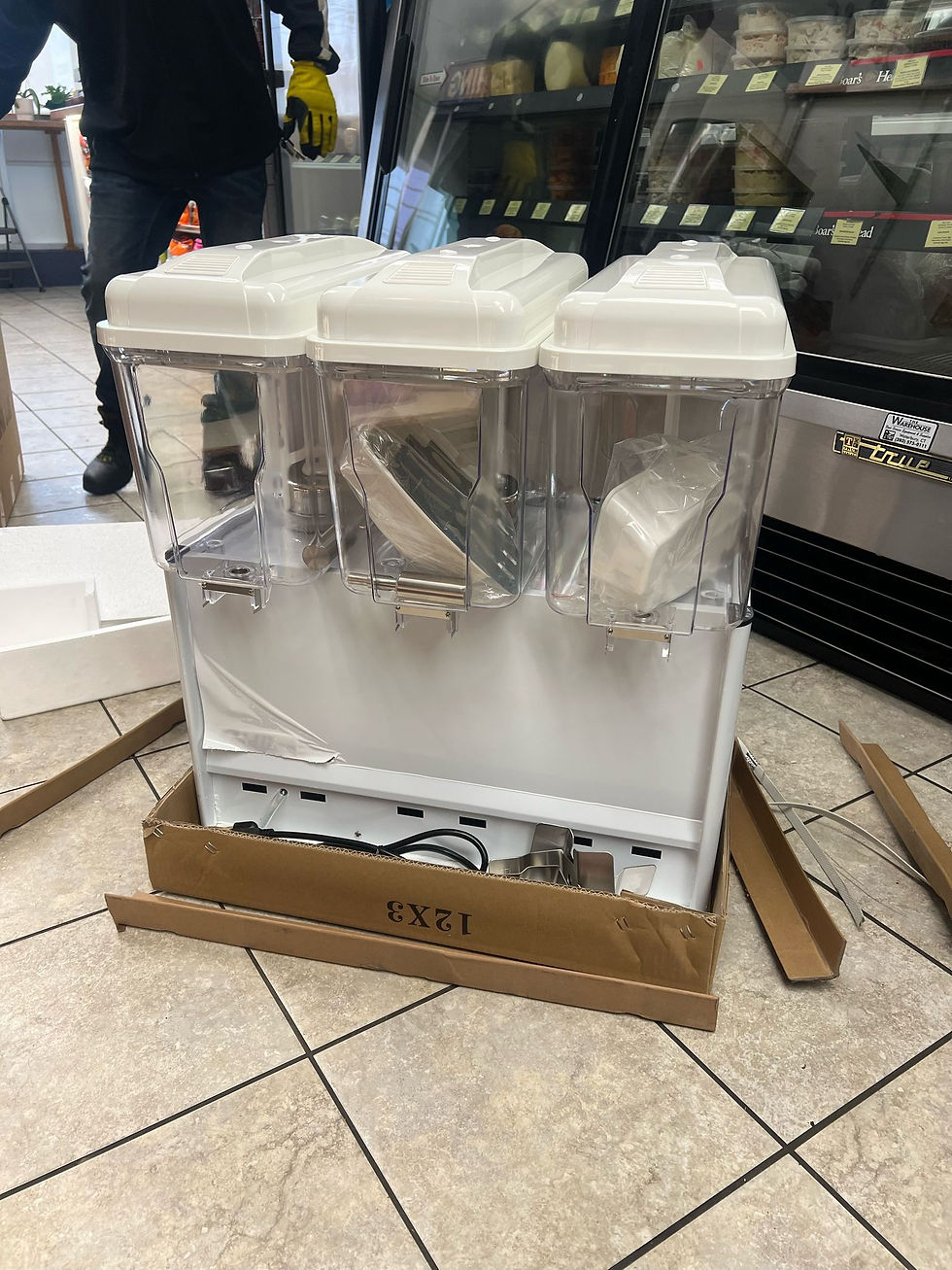 Thumbnail: 25" Triple Bowl Beverage Dispenser, Drink Bubbler with Spray Action