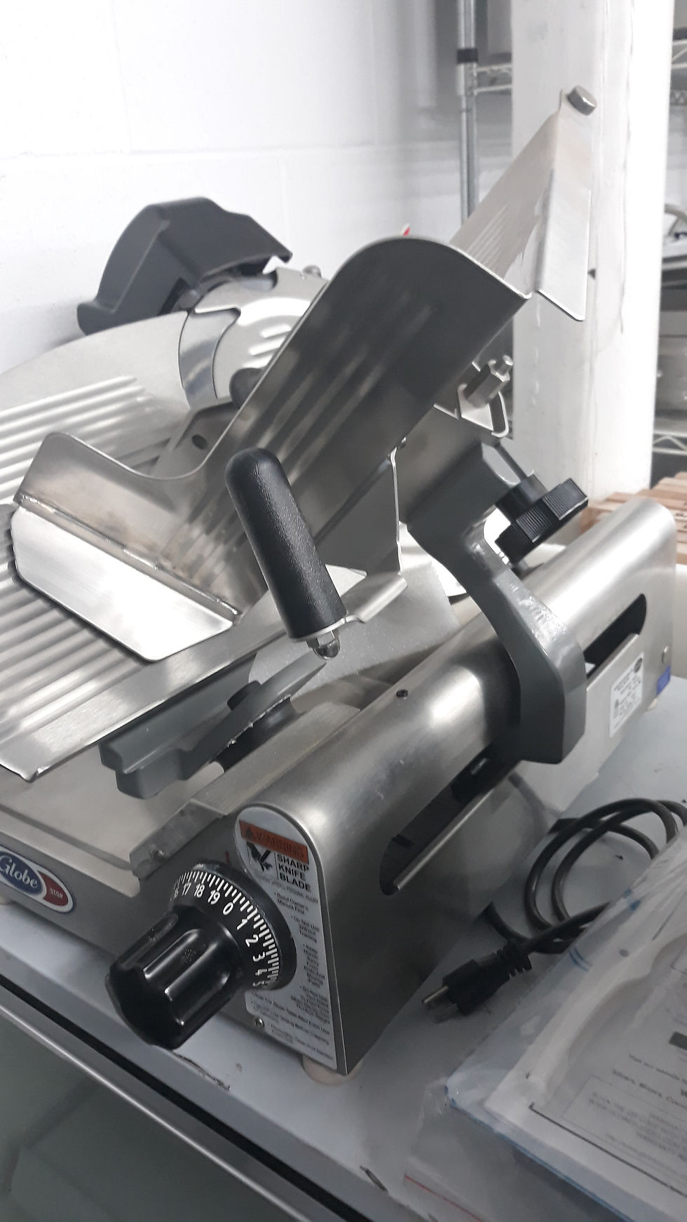 Thumbnail: Globe 3600N-22050 Manual Gravity Feed Meat Slicer with 13"

