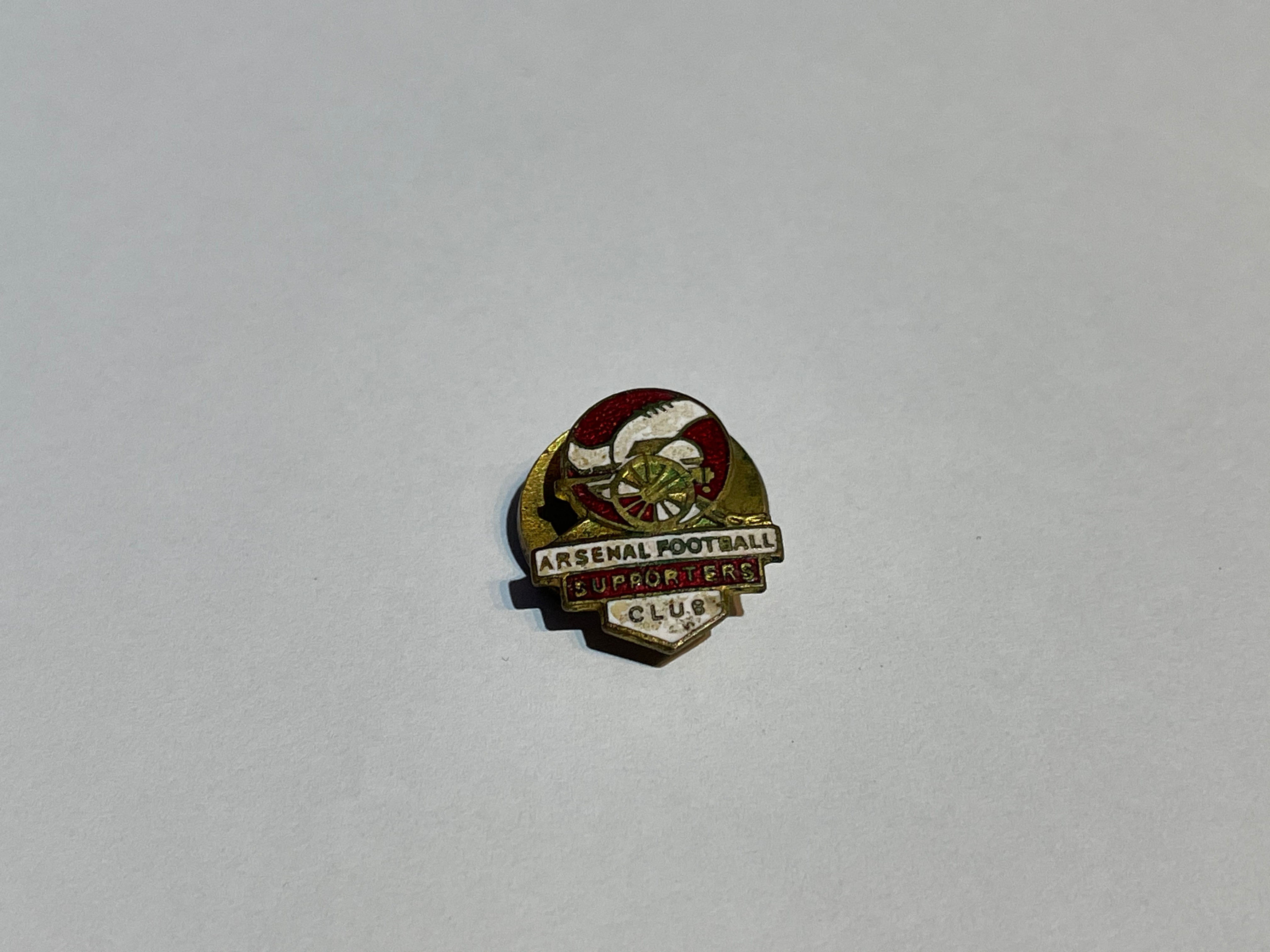 Vintage Arsenal Football Supporters Club Enamel Badge by Emblems Ltd