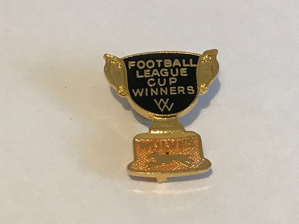 Vintage Wolverhampton Wanderers Football League Cup Winners Enamel Badge Front