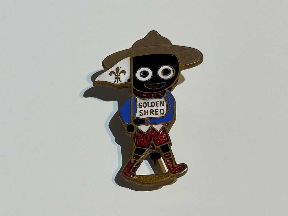 Vintage Robertson's Golden Shred Golly Scout Enamel Badge by Gomm