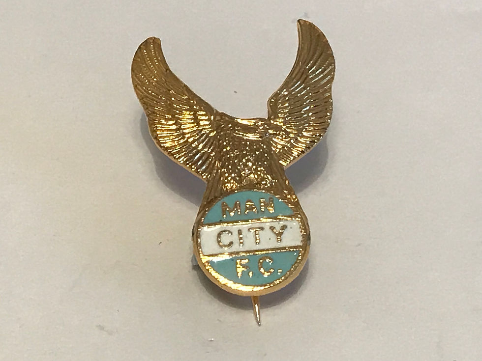 Vintage Manchester City F.C. Enamel Badge by Coffer Front