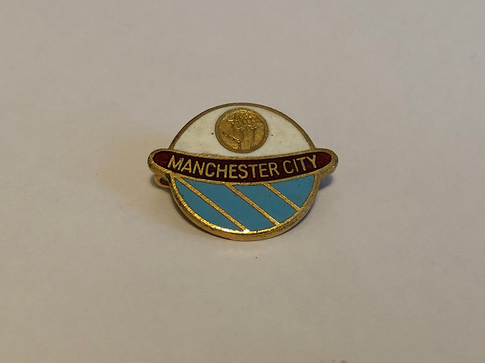Vintage Manchester City Ball Style Enamel Badge