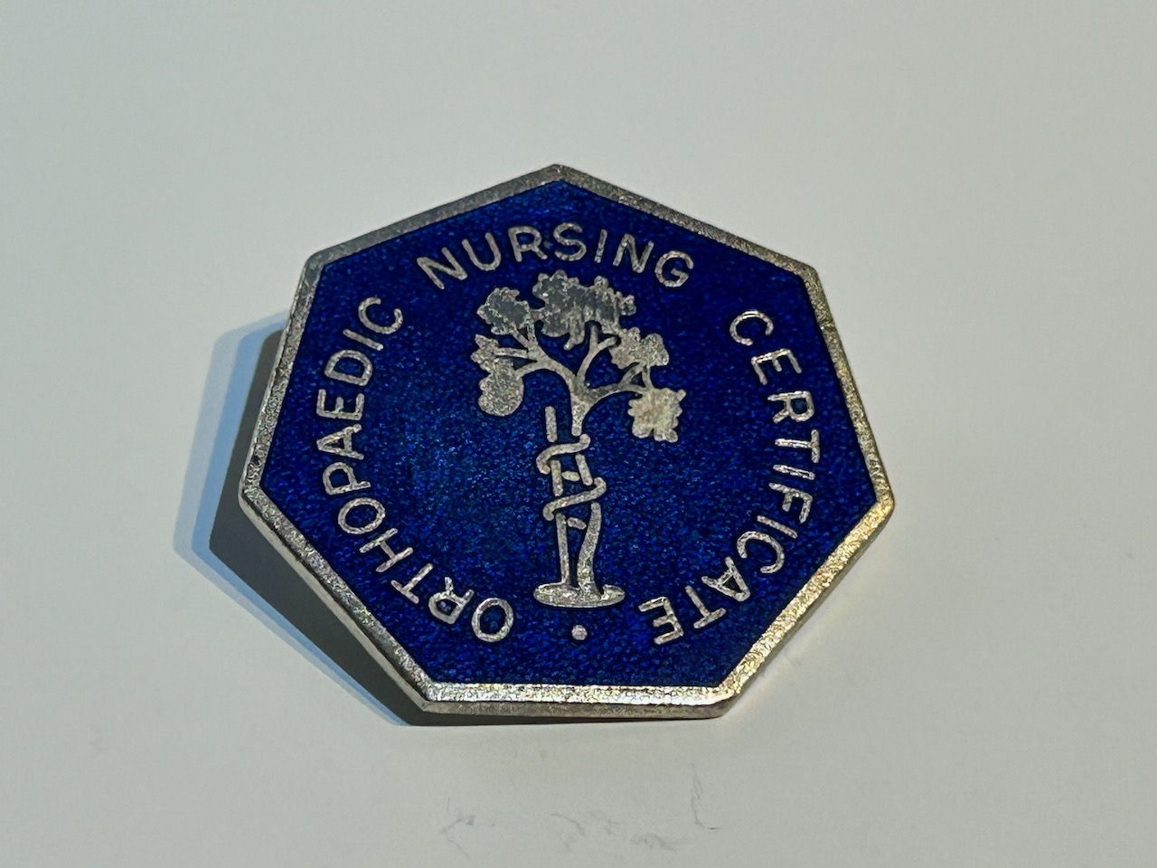 Vintage Orthopaedic Nursing Certificate Enamel Badge by Fattorini