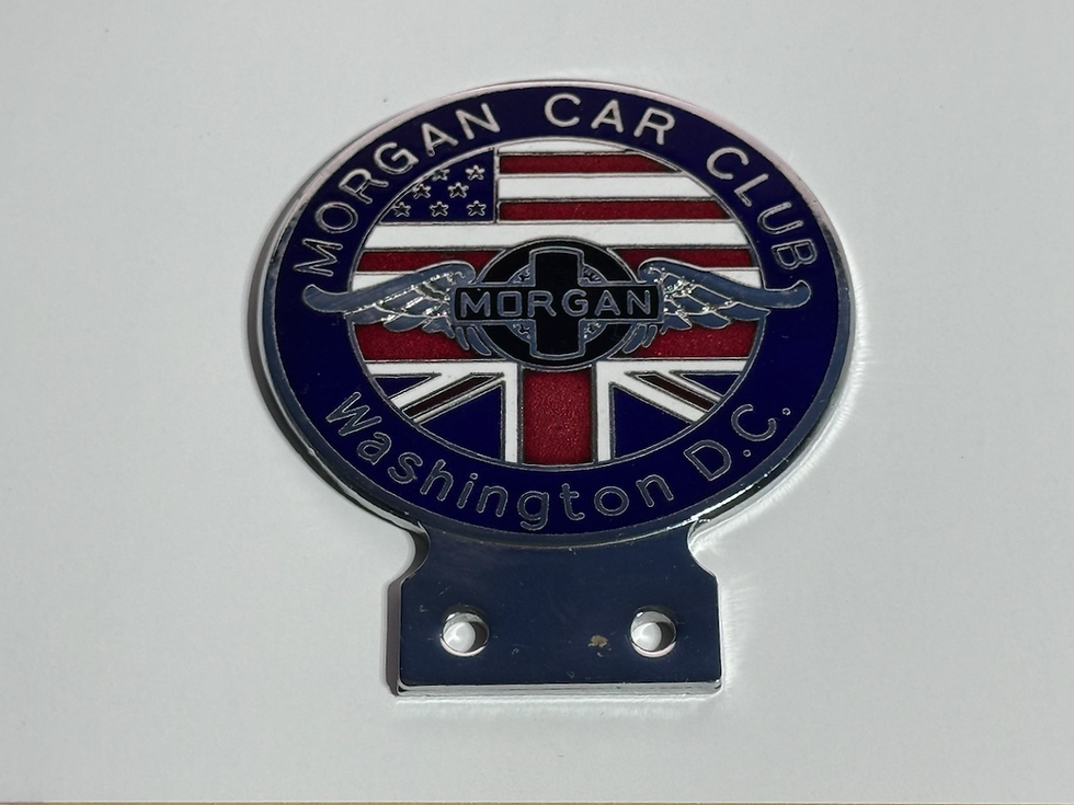 Morgan Car Club Washington DC Enamel Car Badge