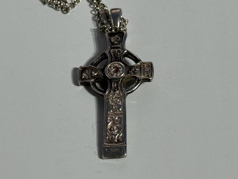 .925 Silver Celtic Cross Pendant & Chain
