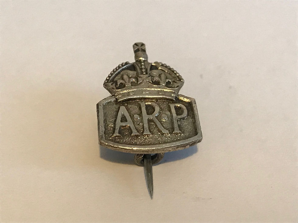 Small Hallmarked Silver World War 2 ARP Silver Badge