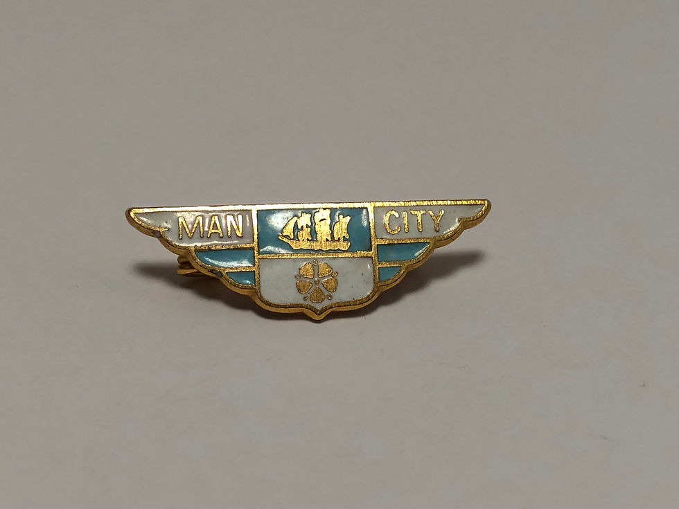 Vintage Manchester Wings Type Enamel Badge by Coffer