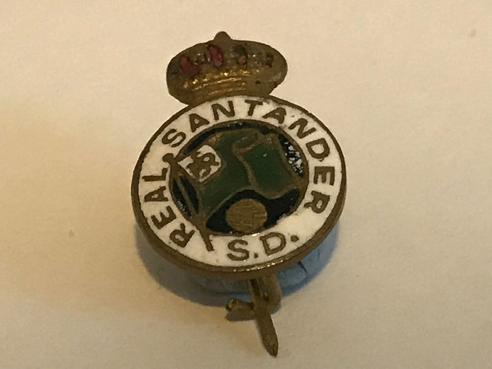 Vintage Real Santander S.D. Football Enamel Badge Close