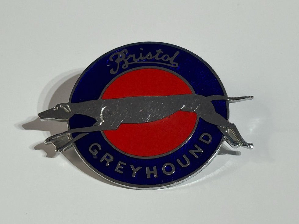 Rare Bristol Greyhound Bus Drivers Enamel Cap Badge