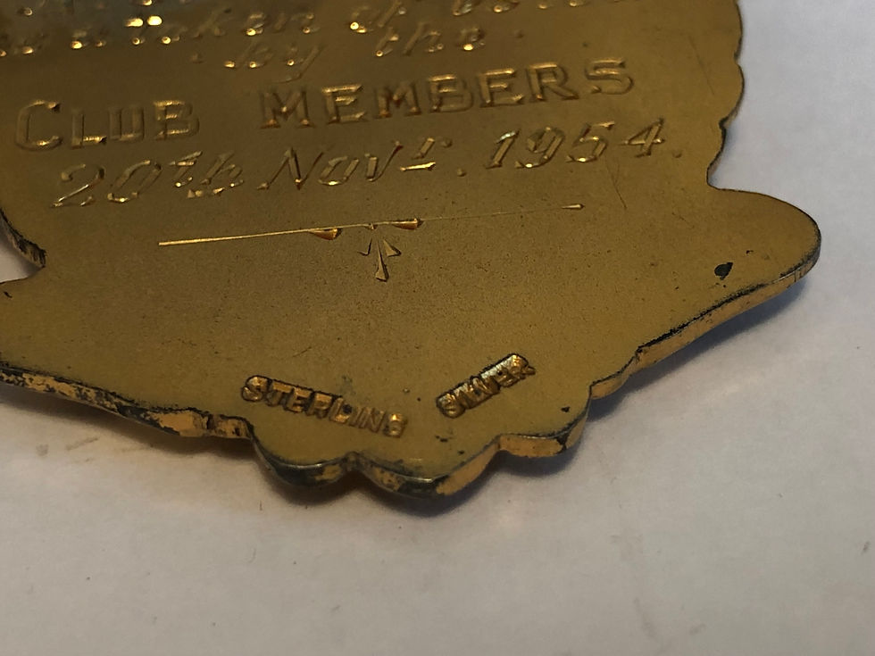Thumbnail: 1954 Large Earlswood Road & Path Cycling Club Life President Medal Silver Mark