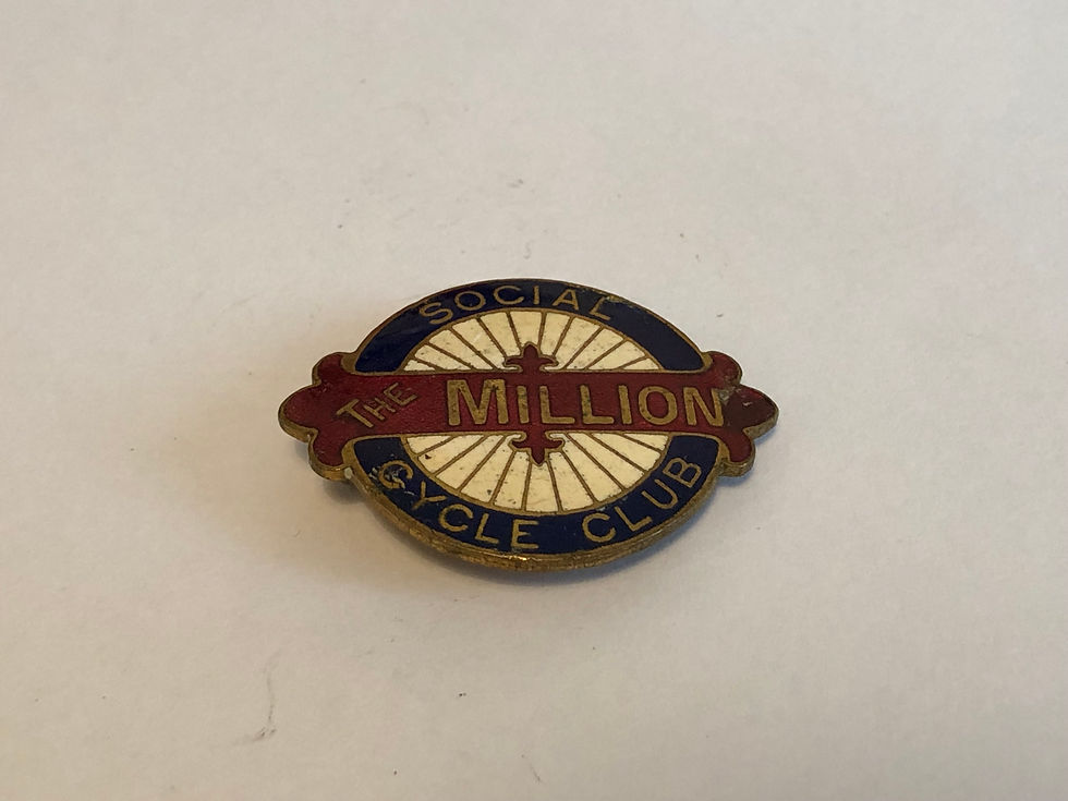 Antique/Vintage The Million Social Cycle Club Enamel Badge