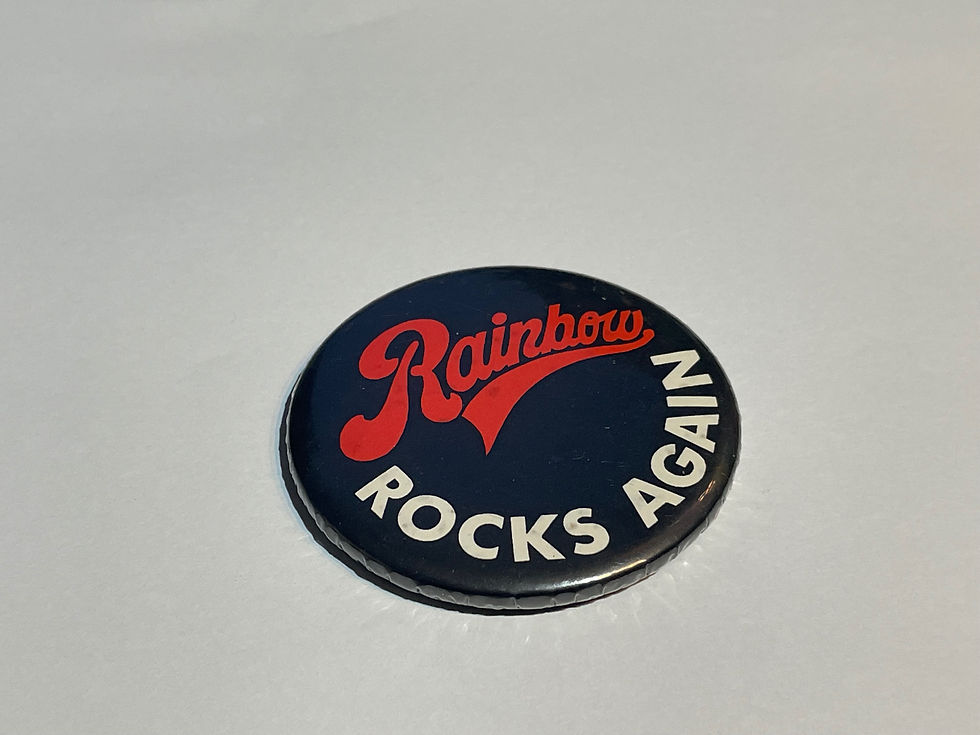 Vintage Rainbow Rocks Again Tour Badge 2.25"