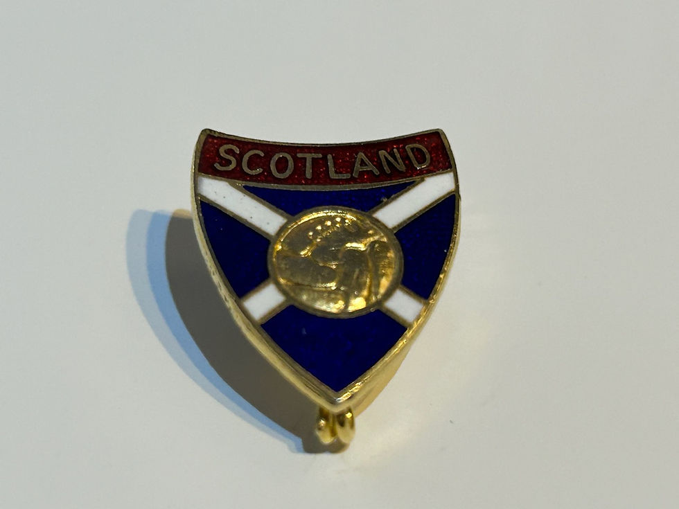 Vintage Scotland Football Team Enamel Shield Badge