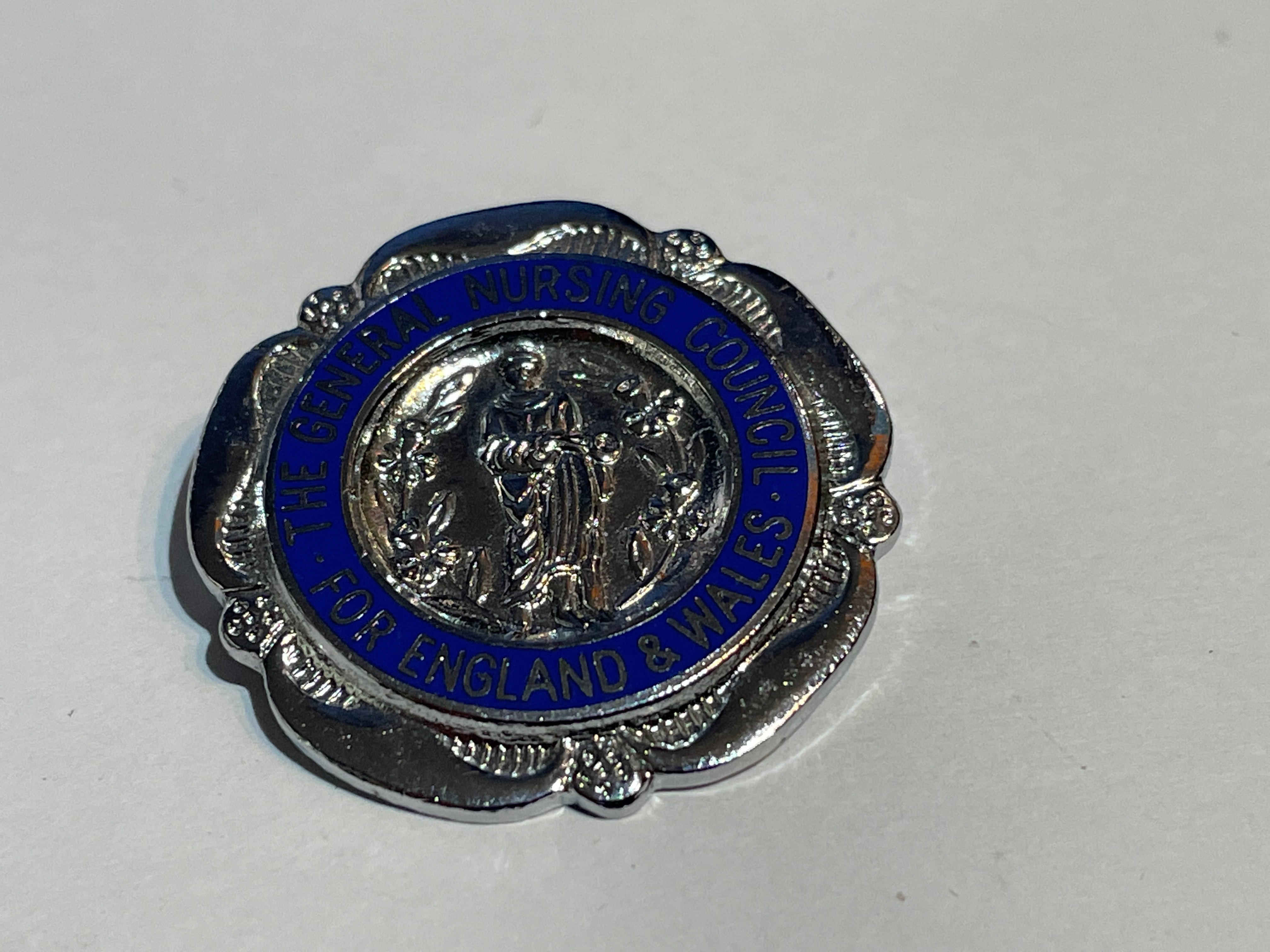 1971 The General Nursing Council for England & Wales Enamel Badge Close