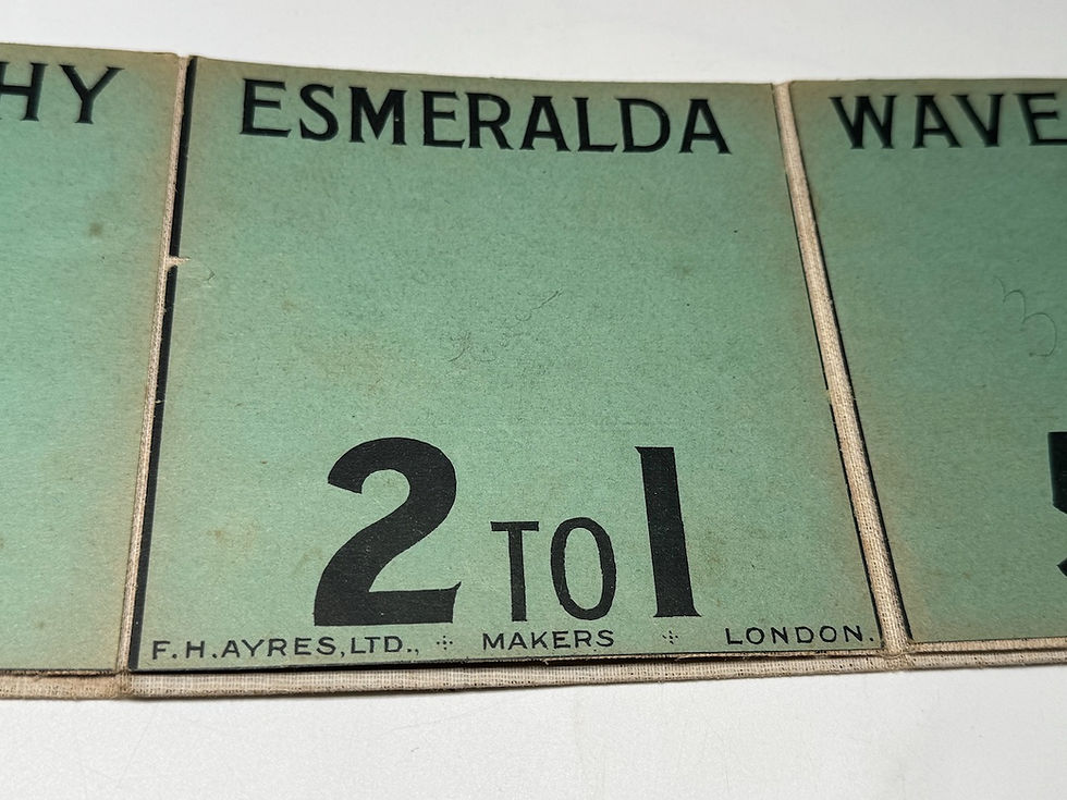 Thumbnail: Boxed Antique Sandown Horse Racing Roulette Game Maker