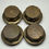 Thumbnail: Set of 4 x Antique Rouse Builder Shipston On Stour Brass Hub Caps