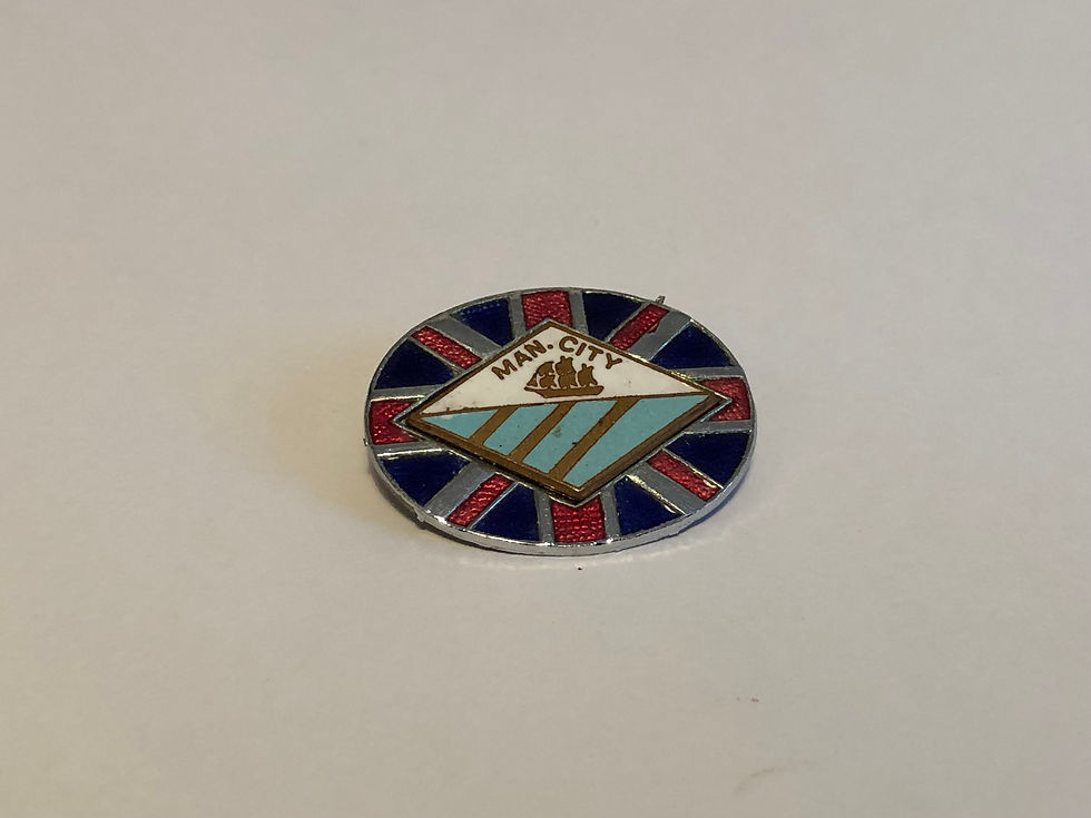 Vintage Manchester City Union Jack Enamel Badge by AEW
