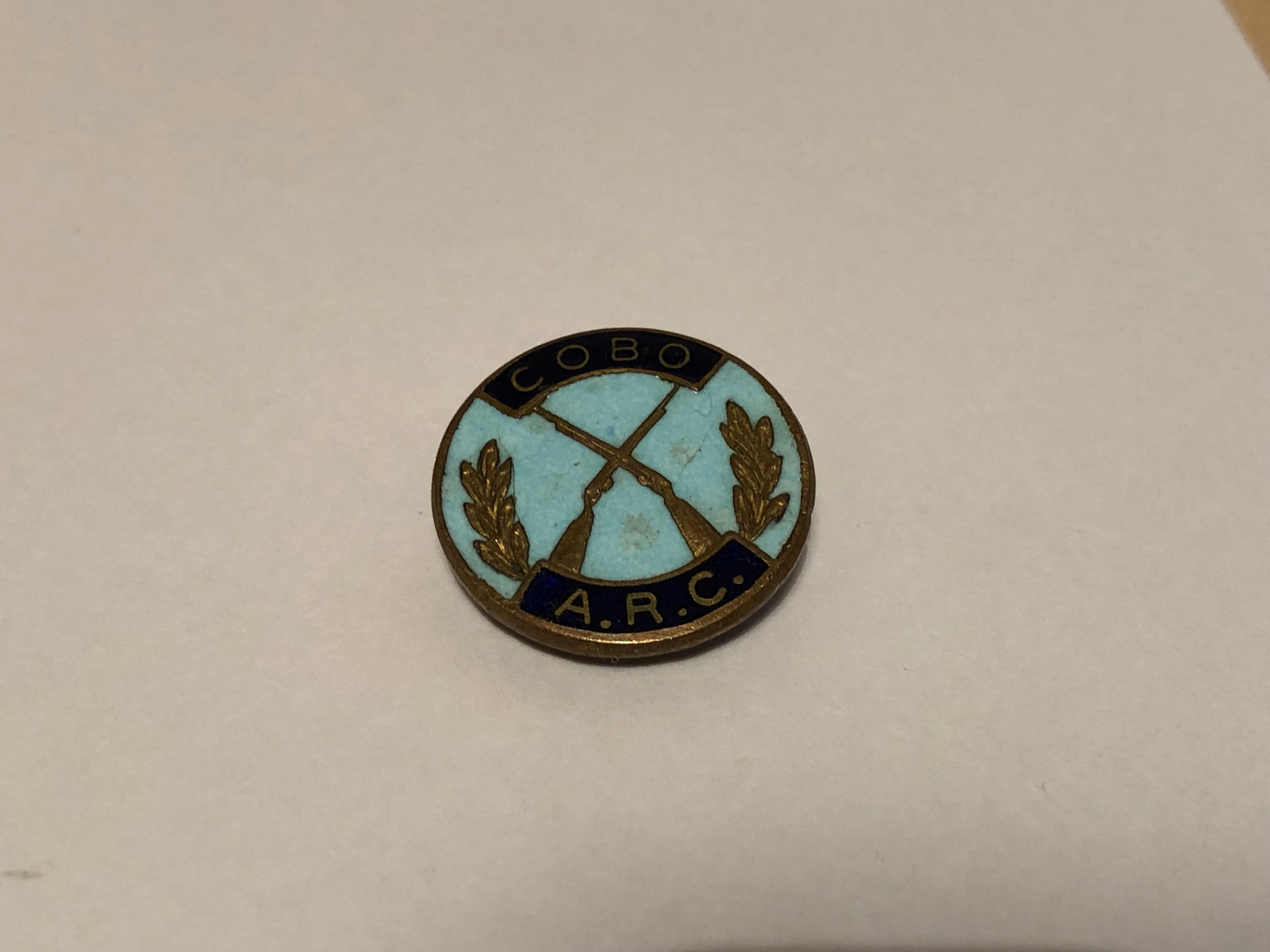 Vintage COBO Air Rifle Club Enamel Badge
