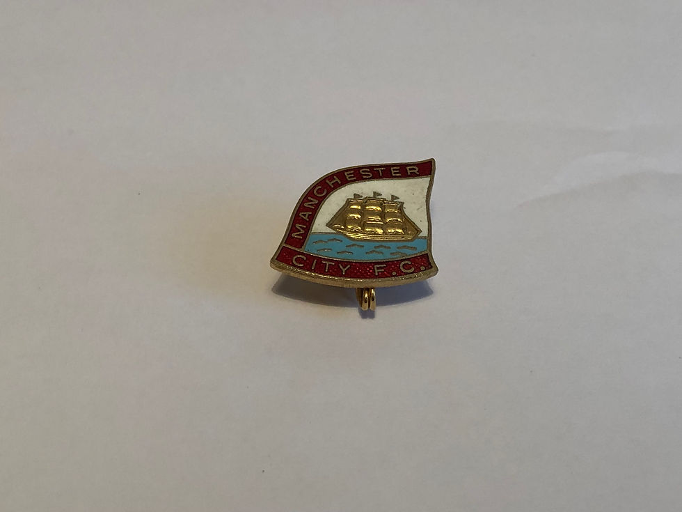 Vintage Manchester City Ship Logo Enamel Badge