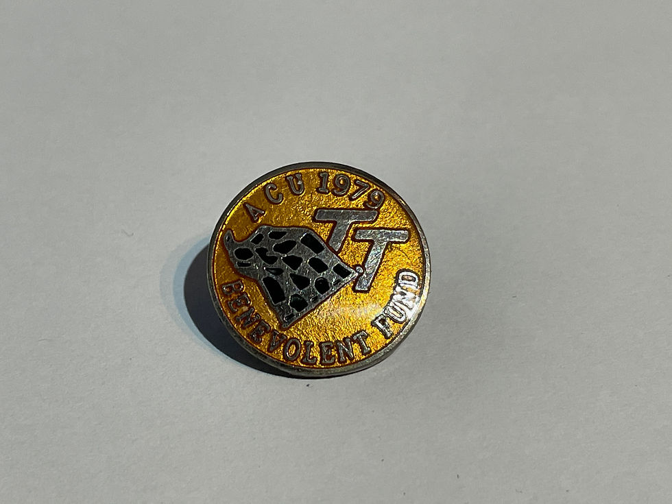 1979 Isle of Man TT Races ACU Benevolent Fund Enamel Badge