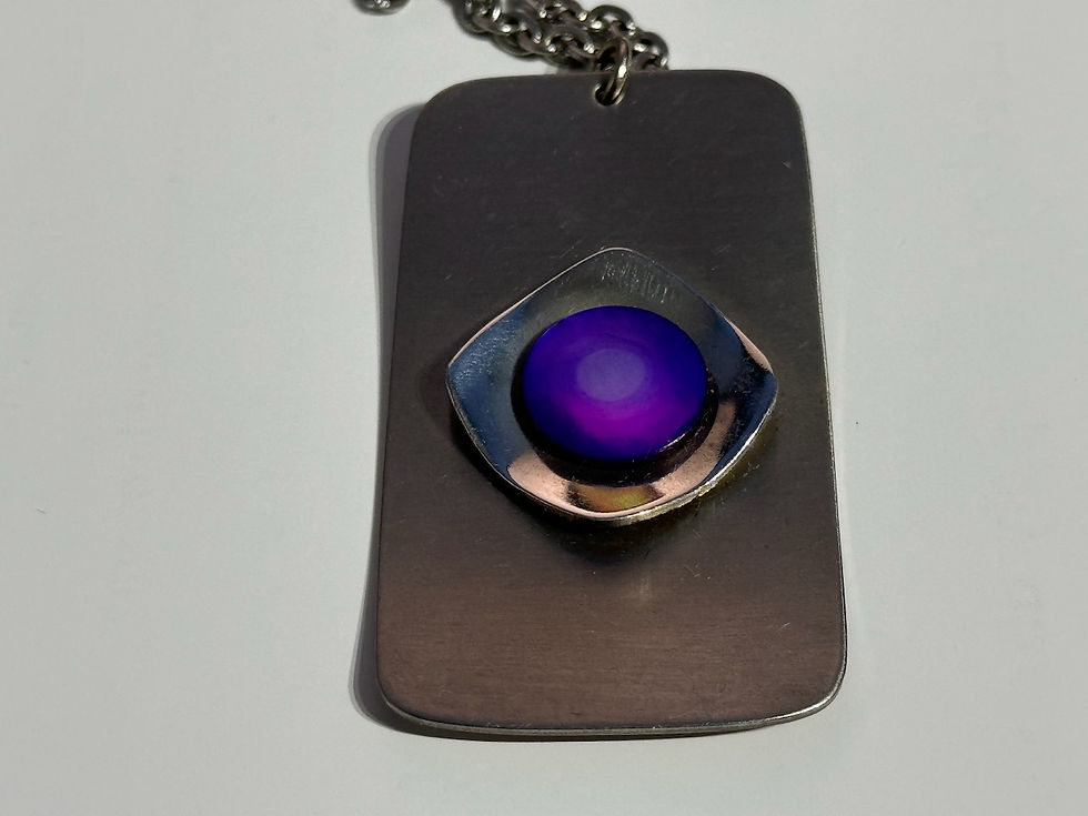 Vintage Peak 18/8 Stainless Modernist Pendant