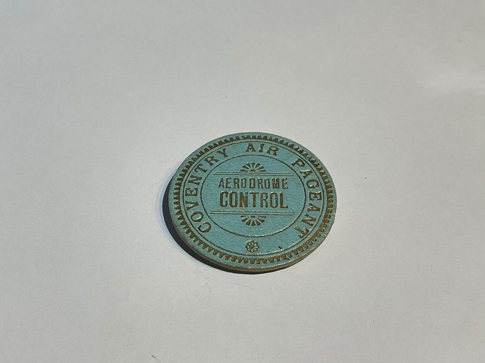 Thumbnail: Vintage Coventry Air Pageant Aerodrome Control Badge