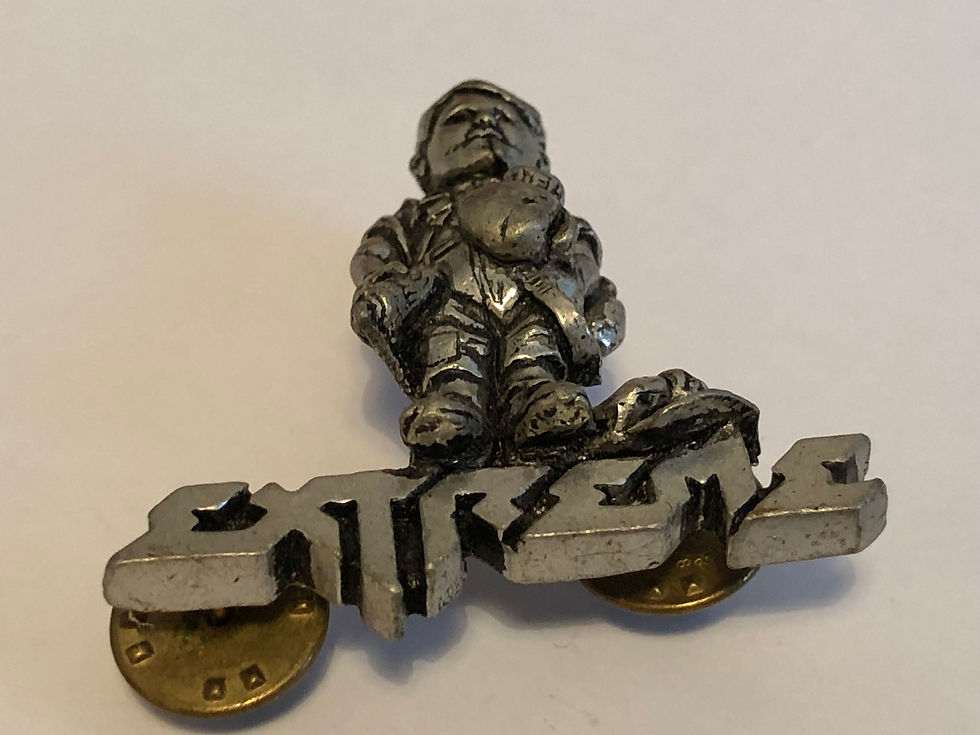 1990s Extreme Pornograffitti Cast Metal Badge by Poker Close