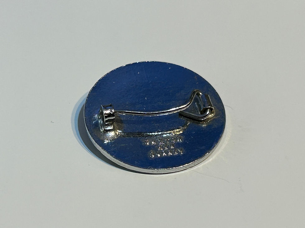 Vintage Ian Allan Locospotters Club (Brown) Enamel Badge Back