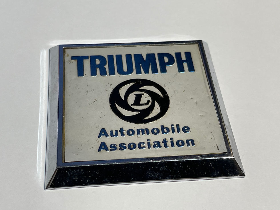 Vintage Triumph British Leyland Automobile Association Car Badge Close
