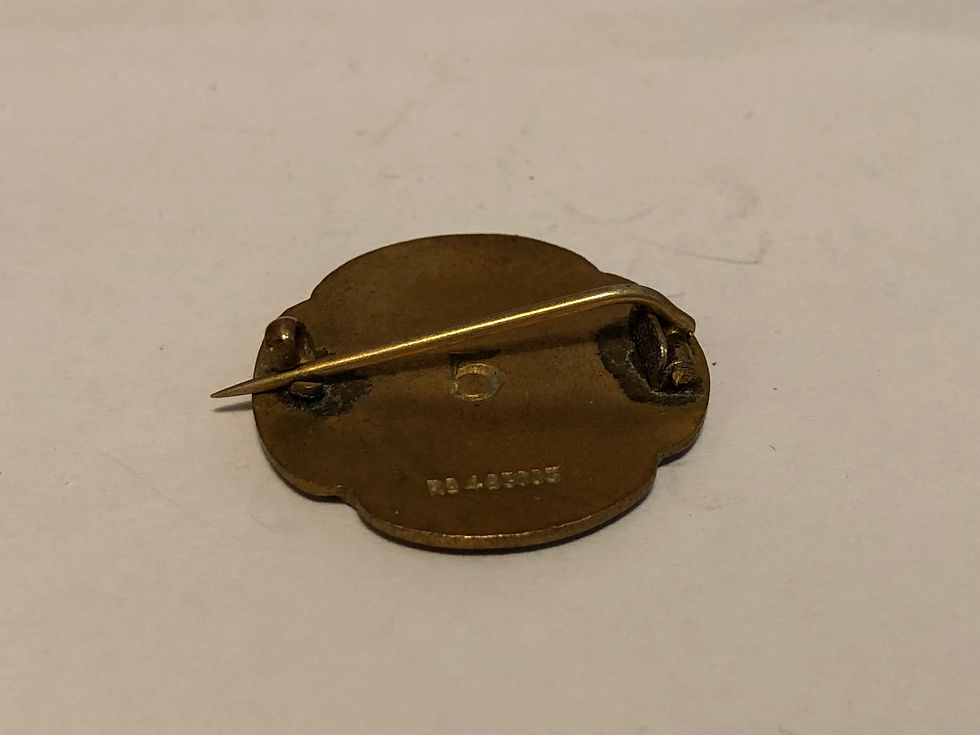 Thumbnail: Very Rare 1875 Portsmouth Swimming Club Numbered Enamel Fob Back