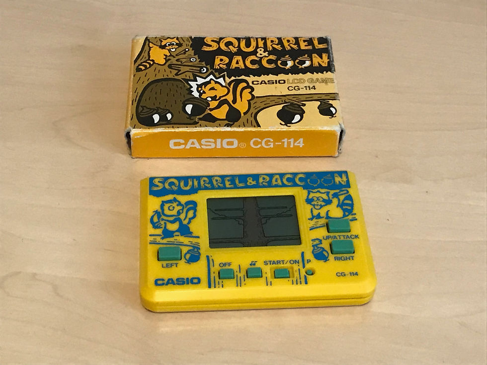 Boxed Casio Squirrel & Raccoon LCD Game CG-114