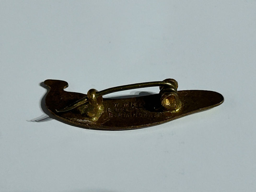 1930s Straight Banana Club Song Badge by Miller