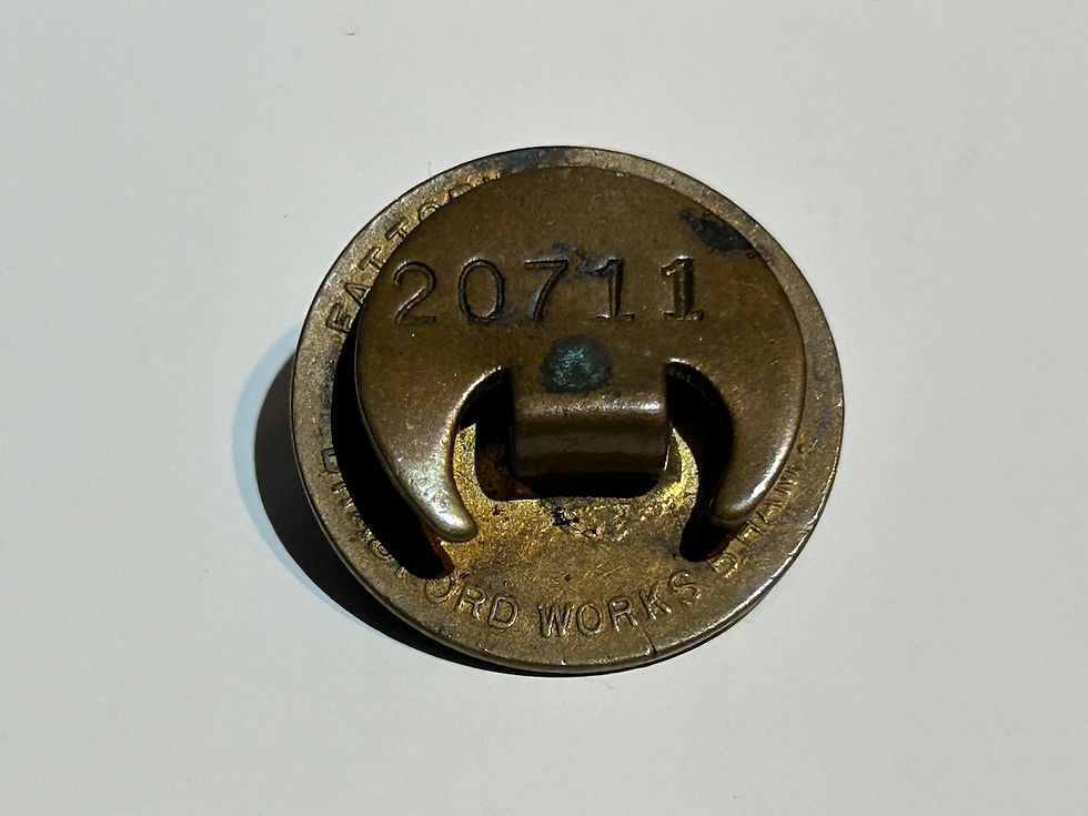 Vintage Numbered Leyland Employee Enamel Badge back