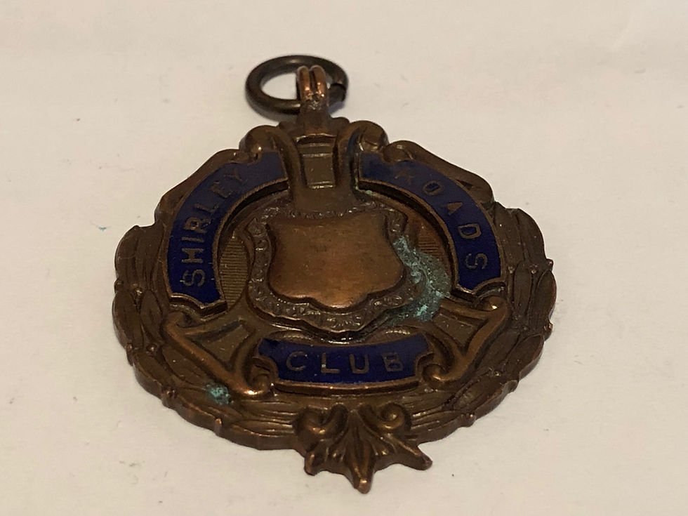 1949 Shirley Road Club Enamel Cycling Medal Close