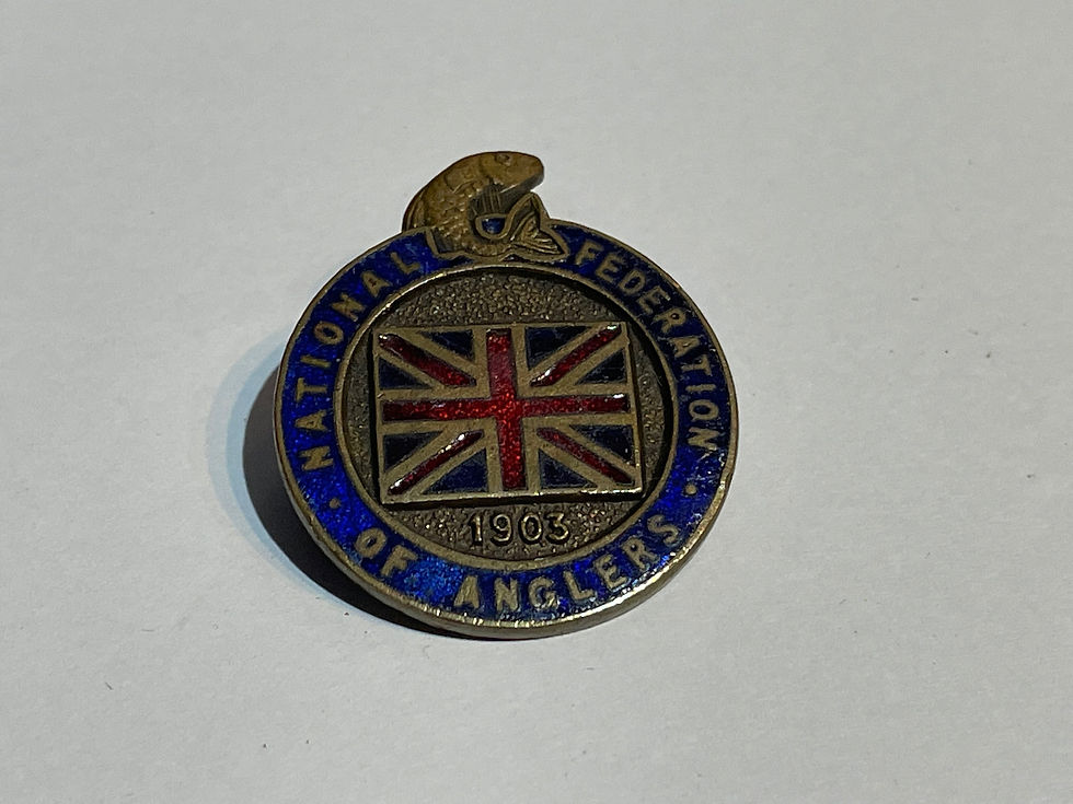 Thumbnail: Vintage National Federation of Anglers 1903 Enamel Badge