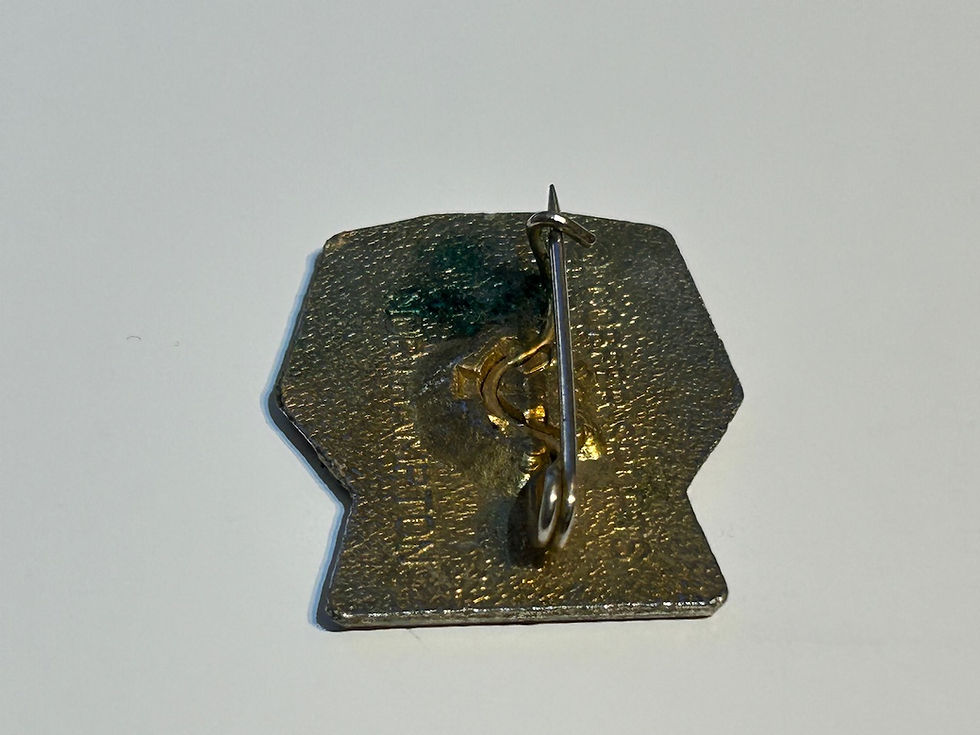 Vintage West Ham Shirt Shaped Coffer Insert Badge Back