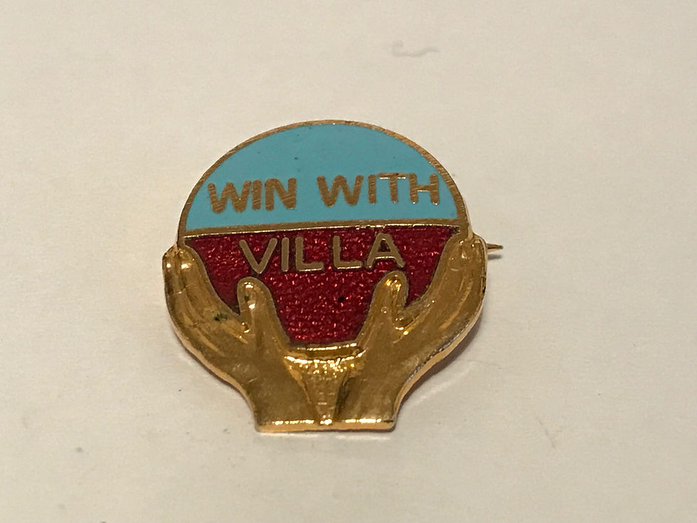 Rare Win With (Aston) Villa Enamel Badge Front