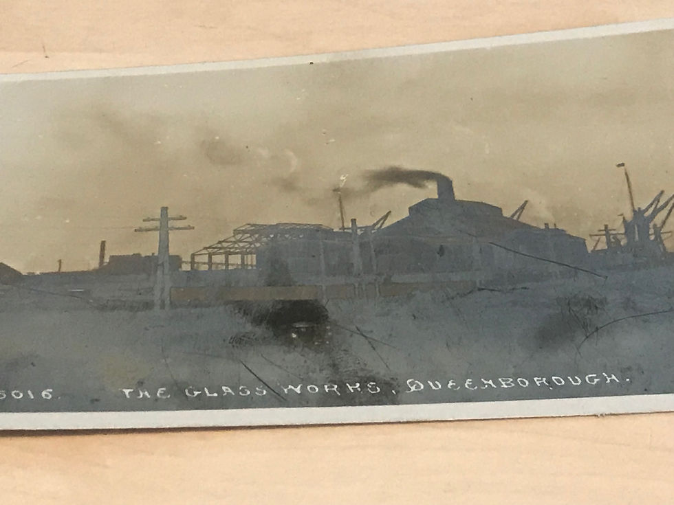 Early 1900s Postcard The Glass Works, Queenborough, Isle of Sheppey Close