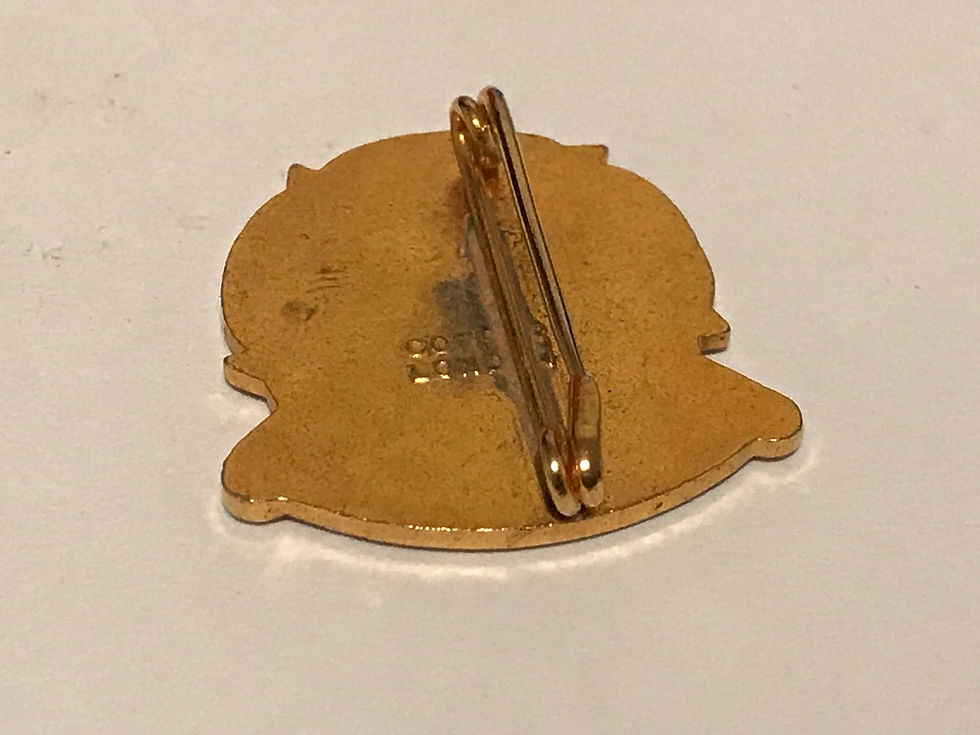 Vintage Aston Villa Enamel Badge by Coffer Back